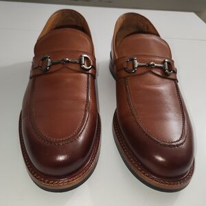 Beckett Simonon Chestnut Leather Slip-Ons